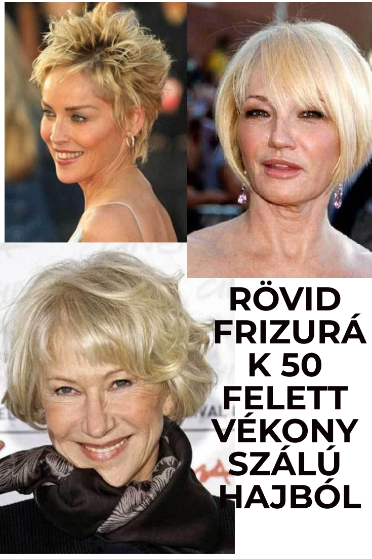 Rövid frizurák 50 feletti nőknek, vékony szálú hajból